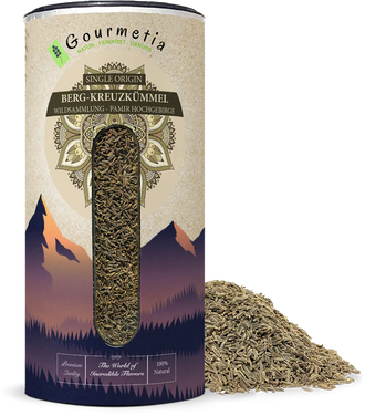 Cumino di montagna raccolto selvatico, semi interi